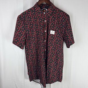 JK Collection By Old Smoke Shirt Mens Small Kentucky Derby Roses Button Down AOP